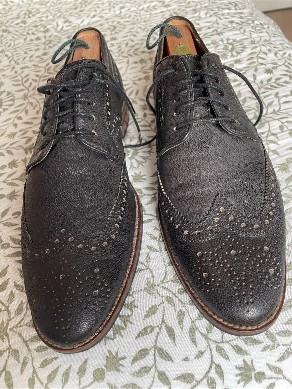 Mezlan Dark Brown Leather Wingtip Brogues
